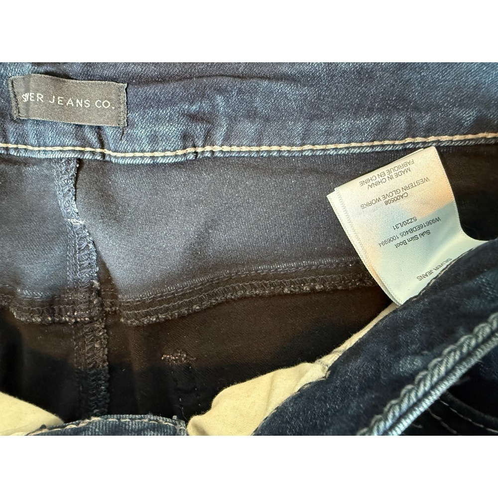 Silver Jeans Suki Slim Bootcut Jeans Womens 20x31 Blue Denim Dark Wash Mid Rise - Picture 4 of 7